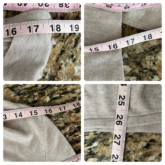 Joan Vass 100% Viscose Knit Open-Front Cardigan Long Sleeve Gray Women's Medium - Picture 5 of 9